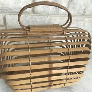 Japanese Bamboo handmade vintage handbag